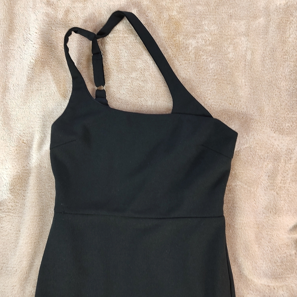 Lulu's Hit 'Em Hard Black One-Shoulder Cutout Bodycon Mini Dress - Picture 4 of 12